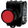 Bouton poussoir lumineux rouge complet IMO Ø22mm, 1NO+1NC, LED 24V BIS...