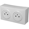 Prise électrique double Legrand Dooxie  surface saillie BOIT-DOUBLE-60...