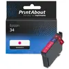 PrintAbout Cartouche compatible Epson 34 (C13T34634010) - Magenta