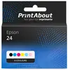 PrintAbout Cartouche compatible Epson 24 (C13T24284012) - 6 couleurs - Multipack