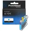 PrintAbout Cartouche compatible Brother LC-121C - Cyan