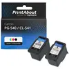 PrintAbout huismerk Inktcartridge PG-540 / CL-541 Zwart + 3 kleuren Mu...