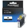 PrintAbout Cartouche compatible Brother LC-221BK - Noir