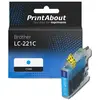 PrintAbout Cartouche compatible Brother LC-221C - Cyan