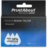 PrintAbout Ruban compatible Brother TZe-335 - (12 mm) - Blanc sur noir