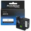PrintAbout Ruban compatible Dymo 40910 (S0720670) - (9 mm) - Noir sur transparent