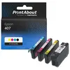 PrintAbout huismerk Inktcartridge 407 (C13T07U41/42/43/440) 4-kleuren ...