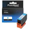 PrintAbout Cartouche compatible Epson 378XL (C13T37924010) - Cyan - Grande capacité