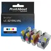 PrintAbout huismerk Inktcartridge LC-3219XLVAL 4-kleuren Multipack Hog...