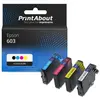 PrintAbout Cartouche compatible Epson 603 (C13T03U64010) - 4 couleurs - Multipack