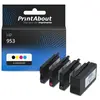 PrintAbout Cartouche compatible HP 953 (6ZC69AE) - 4 couleurs - Multipack