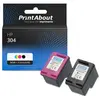 PrintAbout Cartouche compatible HP 304 (3JB05AE) - Noir + 3 couleurs - Multipack