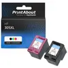 PrintAbout huismerk Inktcartridge 305XL (6ZA94AE) Zwart + 3 kleuren Mu...