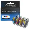 PrintAbout huismerk Inktcartridge BLC-3211BK/C/M/YPA 4-kleuren Multipa...