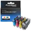 PrintAbout huismerk Inktcartridge LC-3239XLBK/C/M/Y 4-kleuren Multipac...
