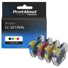 PrintAbout huismerk Inktcartridge LC-3213VAL 4-kleuren Multipack Hoge ...