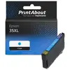 PrintAbout huismerk Inktcartridge 35XL (C13T35924010) Cyaan Hoge capac...