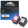 PrintAbout Cartouche compatible HP 300 (CN637EE) - Noir + 3 couleurs - Multipack