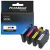 PrintAbout huismerk Inktcartridge 502XL (C13T02W64010) 4-kleuren Multi...