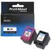 PrintAbout huismerk Inktcartridge 303XL (3YN10AE) Zwart + 3 kleuren Mu...