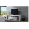 Dusine Meuble TV SPIDER à LED en Blanc MAT avec porte Blanc Laqué 160 cm
