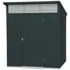 Abri de Jardin Duramax Modern 6x5 Anthracite en Acier Galvanisé