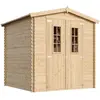 TIMBELA Abri de jardin en bois 3,53 m² - avec sol imprégné extérieur...