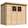 Abri de jardin en bois 2.63m² TIMBELA - Ep. 19 mm - 239x142 cm - Planc...