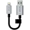 Clé USB 3.0 Lightning Lexar JumpDrive C20i 3-en-1 32 Go Noir et Argent