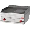 Gastro M Plancha Electrique Professionnelle Demie Lisse Demie Rainurée 9 kW