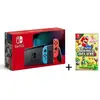 Nintendo Switch Rouge/Bleu Néon 32go [Nouveau Modèle V2] + New Super Mario Bros U Deluxe Jeu Switch