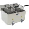 Non communiqué Friteuse à Poser en Inox avec Vidange 2 x 8 L H 395 à 430 mm Atosa