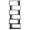 Bibliothèque étagère avec 6 étagères noir
