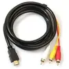 5ft / 1.5m HDMI vers 3RCA Câble d'extension du signal Adaptateur Conve...
