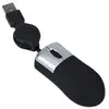 Souris Filaire Mini USB Rétractable Pour ordinateur portable-Noir