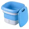 Machine à laver Mini Pliable Type de canon Portable pour les voyages / dortoirs-Bleu