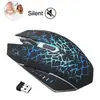 Rechargeable sans fil LED silencieuse rétroéclairé USB optique ergonom...