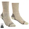 Bridgedale Chaussettes de randonnée mi-Hautes en mérinos pour Femme S Naturel