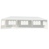 COSTWAY Tonnelle de jardin inclut 5 murs amovibles avec fenêtre sur côté, pour les fêtes de mariage, bbq de plage etc. 3x9m