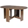 GOPLUS Table de salle à manger pliable pour maison cuisine marron 163x80x75cm