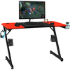 COSTWAY Bureau Gamer Bureau de Jeu 120X60X76CM en Fibre de Carbone ave...
