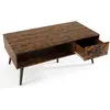 CostwayTable Basse Industrielle 109 x 55 x 44,5 CM avec 1 Tiroir et Et...