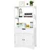 Armoire de Salle de Bain Meuble de Rangement WC - COSTWAY - Blanc - Ti...