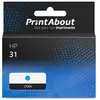 Cartouche compatible HP 31 (1VU26AE) - Cyan