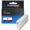 PrintAbout Cartouche compatible Epson T41F340 - Magenta - Grande capacité