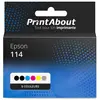 PrintAbout Cartouche compatible Epson 114 (C13T07A1/B1/B2/B3/B4/B5 - 6 couleurs - Multipack