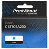 PrintAbout Cartouche compatible Epson C13T05A200 - Cyan - Grande capacité