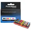 PrintAbout Cartouche compatible Canon PFI-300PBK/MBK/C/R/M/Y/G - 8 couleurs - Multipack