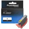 PrintAbout Cartouche compatible Canon PFI-300GY - Gris