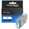 PrintAbout Cartouche compatible Canon PFI-107C - Cyan